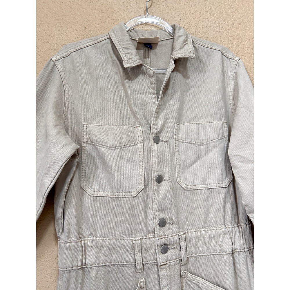 Universal Thread 10 Utility Jumpsuit Tan Boiler Suit Cotton Lyocell Workwear - Picture 11 of 15